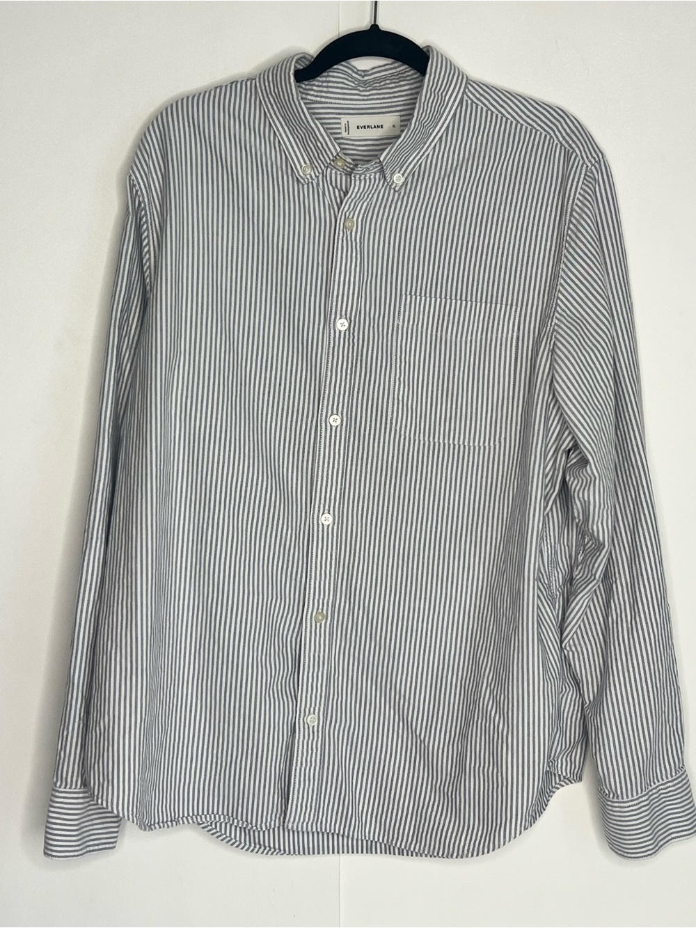 Everlane Organic Cotton Stripe Button Down Long Sleeve Shirt